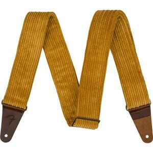 Corduroy Guitar Strap Adjustable 2 Inch Blaze Gold for Electric Acoustic